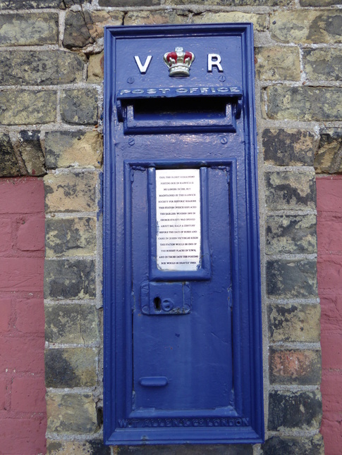 Harwich Town blue post box