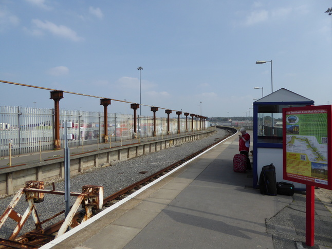 Heysham Port platform looking
east