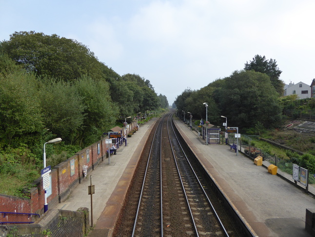 Hindley looking east from footbridge