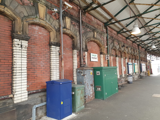 Holyhead platform 2 bricked up arches