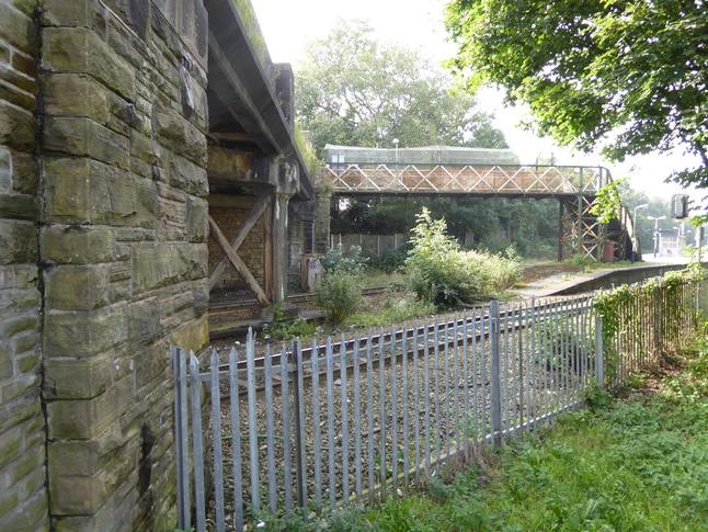 Ince footbridge from ground level