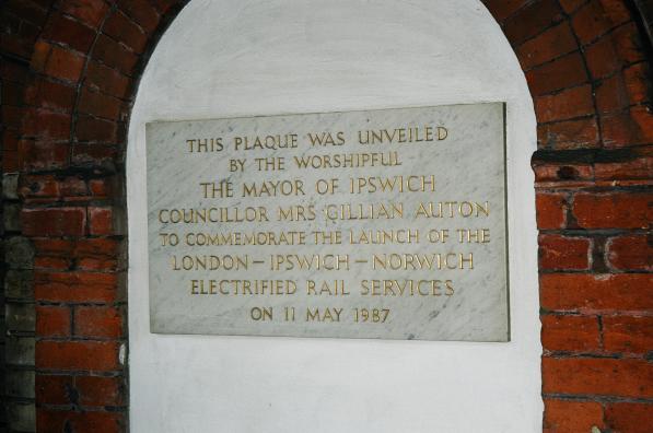 Ipswich Station Electrification
Plaque