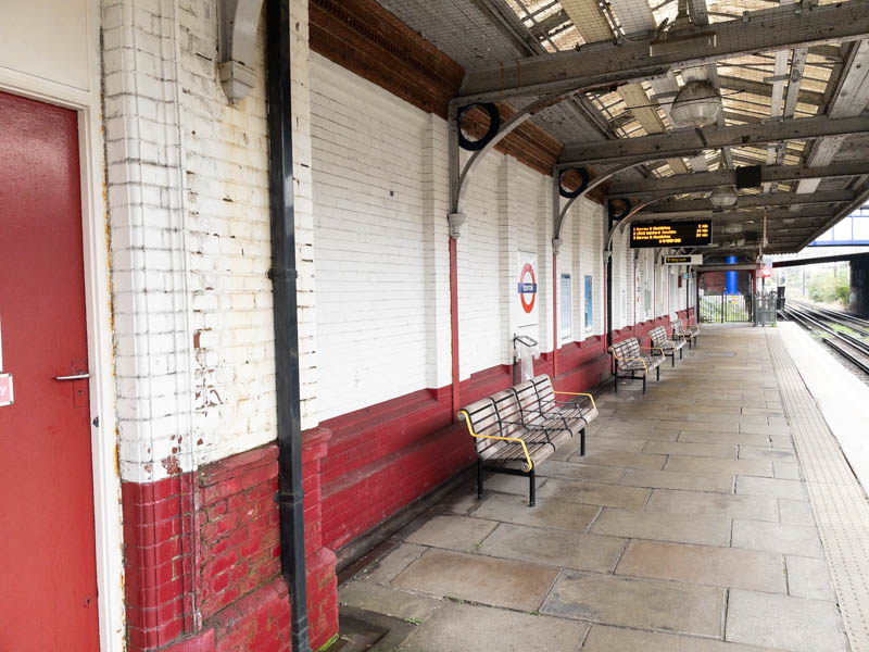 On platform 2, looking north