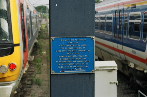 King's Lynn electrification
plaque