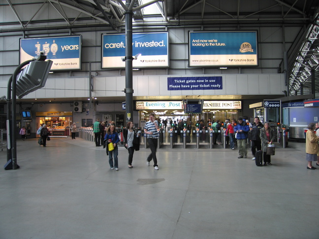 Leeds ticket barriers seen from
inside