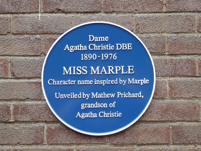 Dama Agatha Christie DBE 1890-1976
  MISS MARPLE Character name inspired by Marple.  Unveiled by Mathew
  Prichard, grandson of Agatha Christie