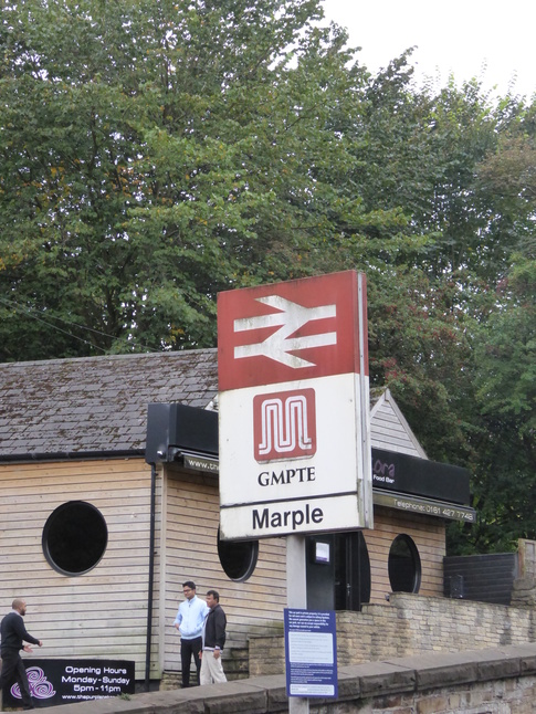 Marple station sign