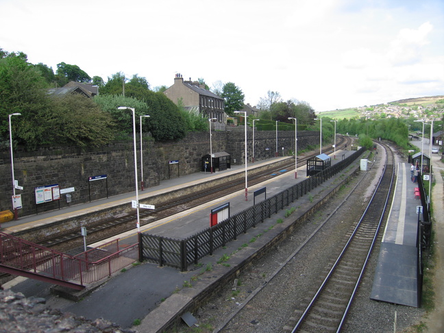 Marsden station seen from road bridge