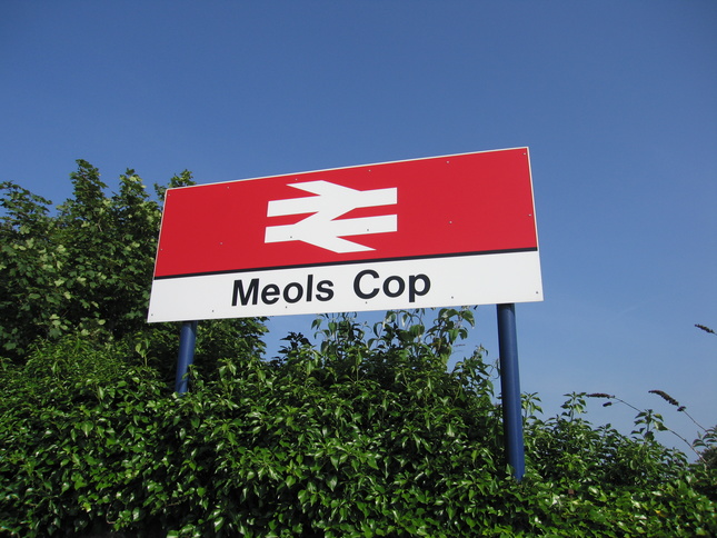 Meols Cop sign