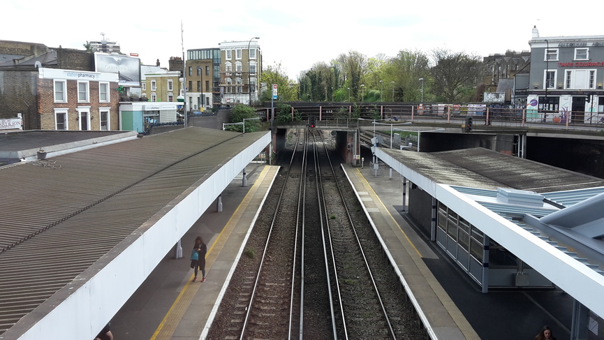 New Cross looking south from
footbridge