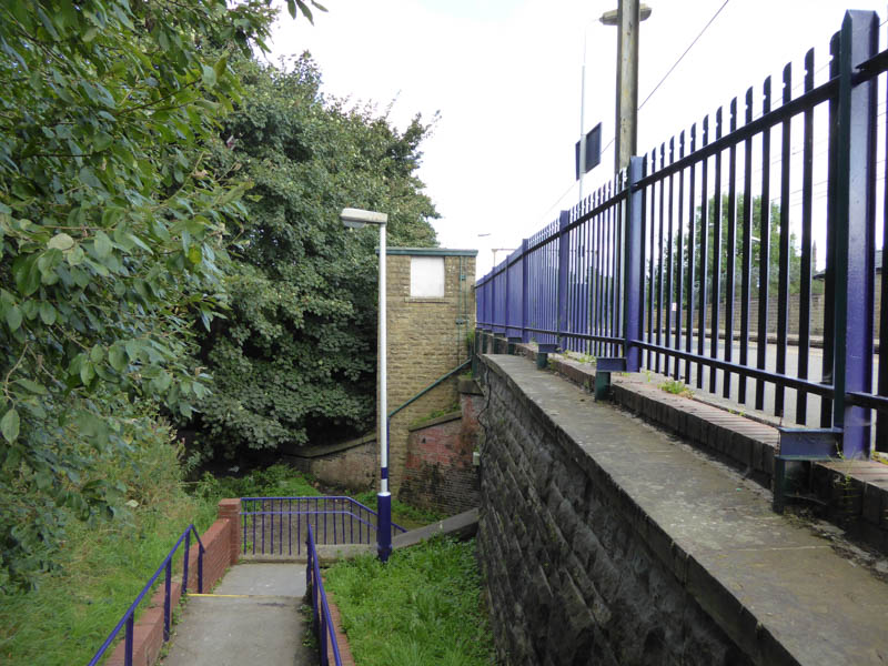 A second exit from platform 2, leading down to Sheffield Road