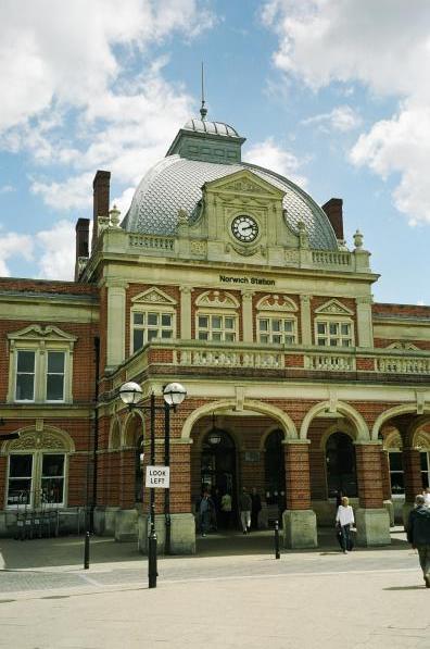 Front portico and roof of
Norwich Station