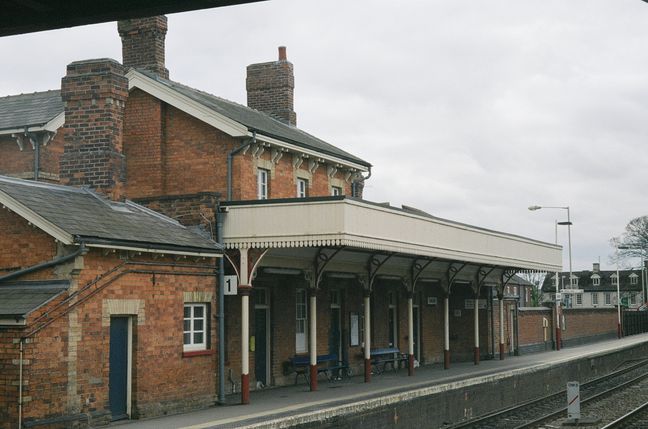 Oakham station building, rear