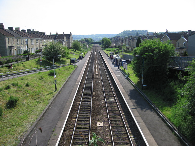 Oldfield Park looking
eastwards from bridge