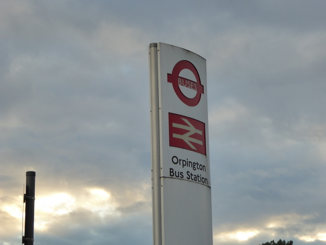 Orpington bus station sign