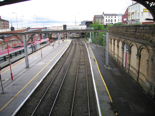 Preston from footbridge looking
north