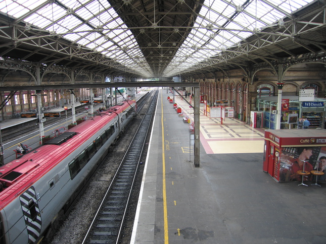 Preston looking south from
footbridge