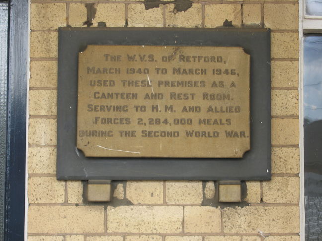 Retford WVS plaque
