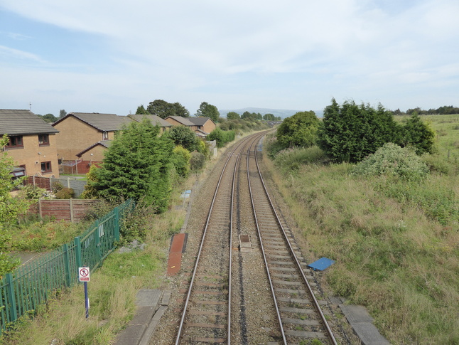 Rishton from footbridge looking
east