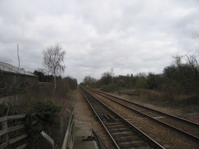 Rolleston, looking east from
platform end