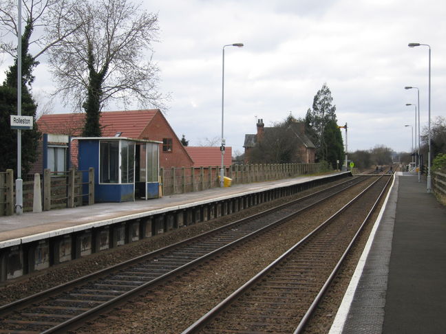 Rolleston, looking west at level
crossing