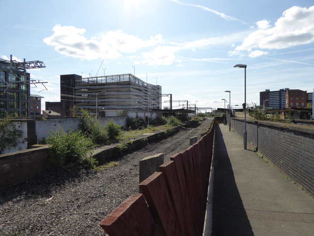 Salford Central disused platforms from east