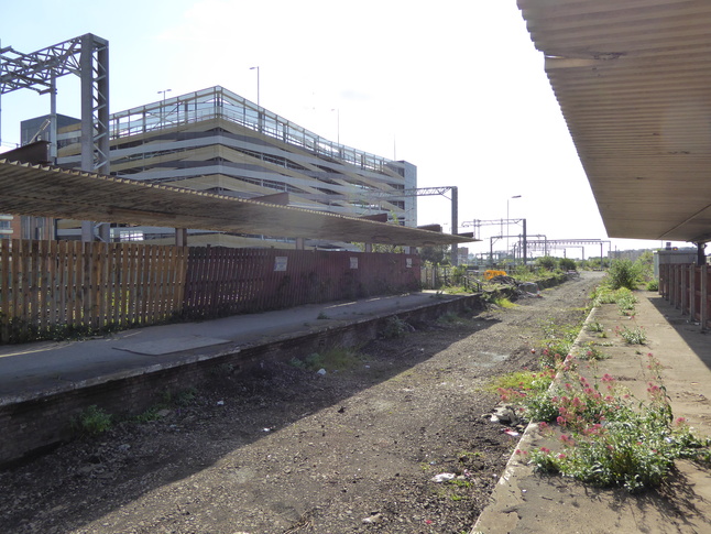 Salford Central disused platforms looking west