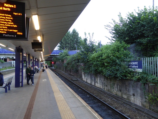 Salford Crescent platform 2 looking south