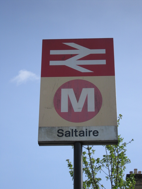 Saltaire station sign