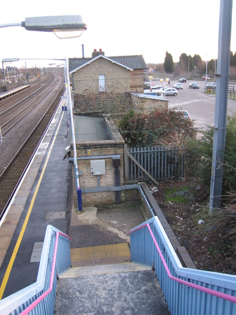 Sandy footbridge exit