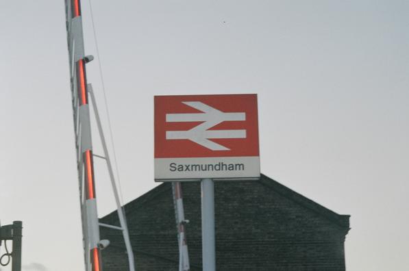Saxmundham station sign