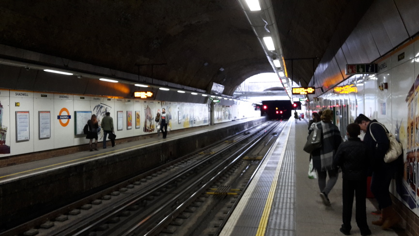 Shadwell platform 2 looking north