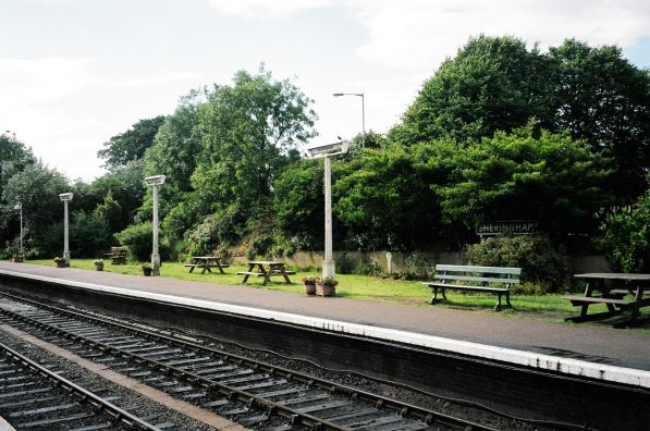 Platform 1, benches, tables, plants