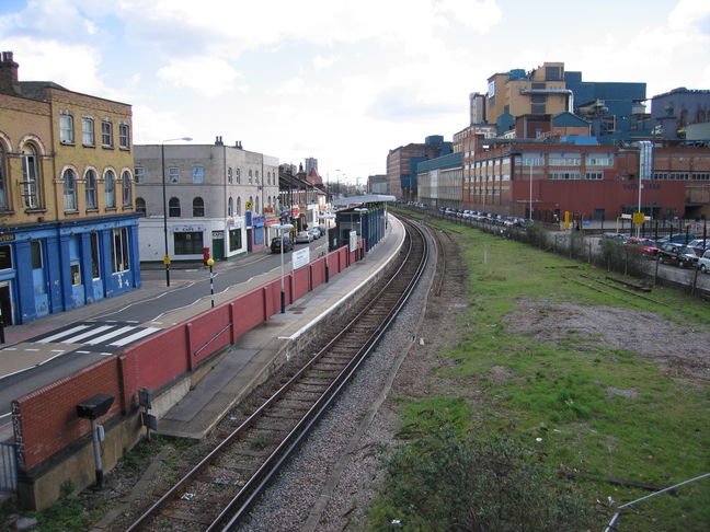 Silvertown long view from footbridge