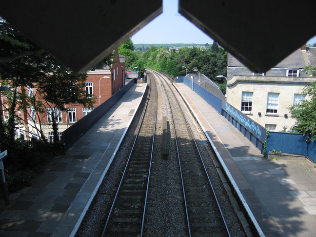 Stroud from footbridge looking west