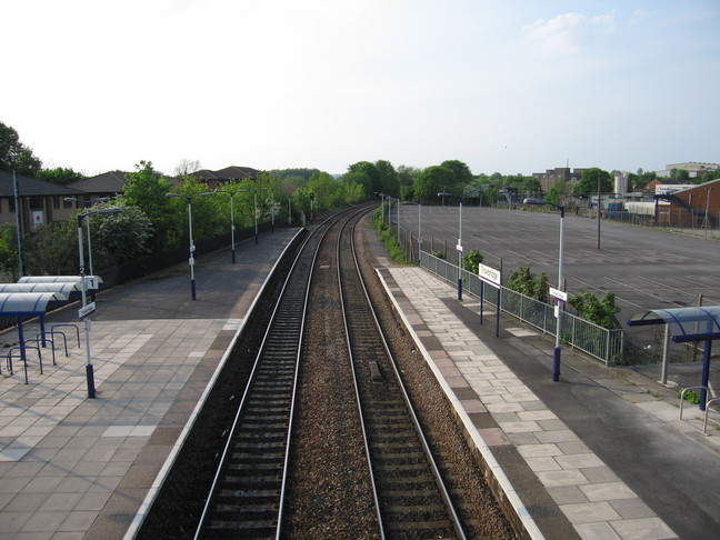 Trowbridge from footbridge
looking north