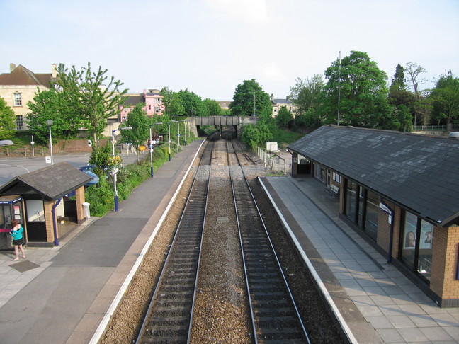 Trowbridge from footbridge
looking south