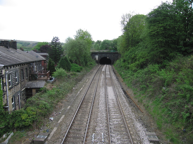 Walsden from footbridge looking
south