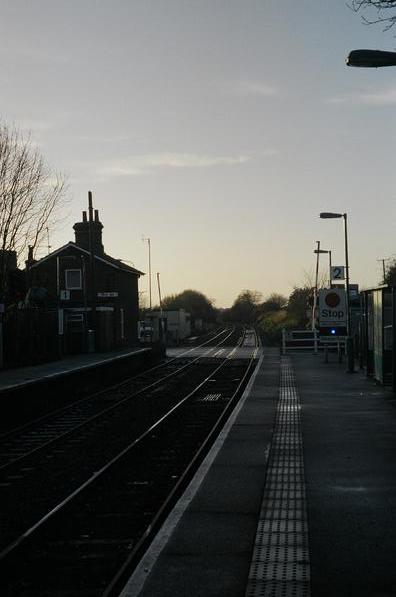 Westerfield level crossing from
platform 2