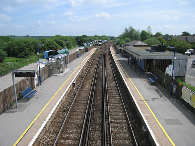 Wool looking east from footbridge