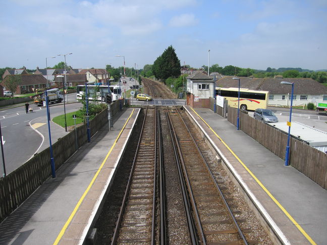 Wool looking west from footbridge