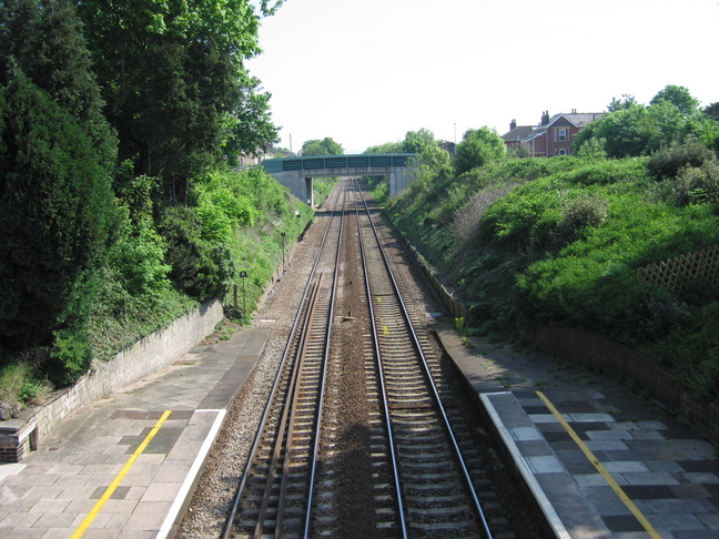 Yatton looking east from footbridge