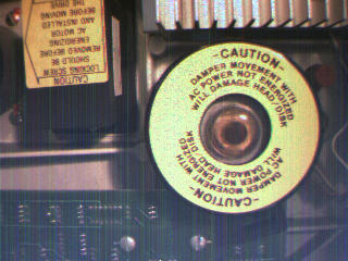 CAUTION! : head motor cover