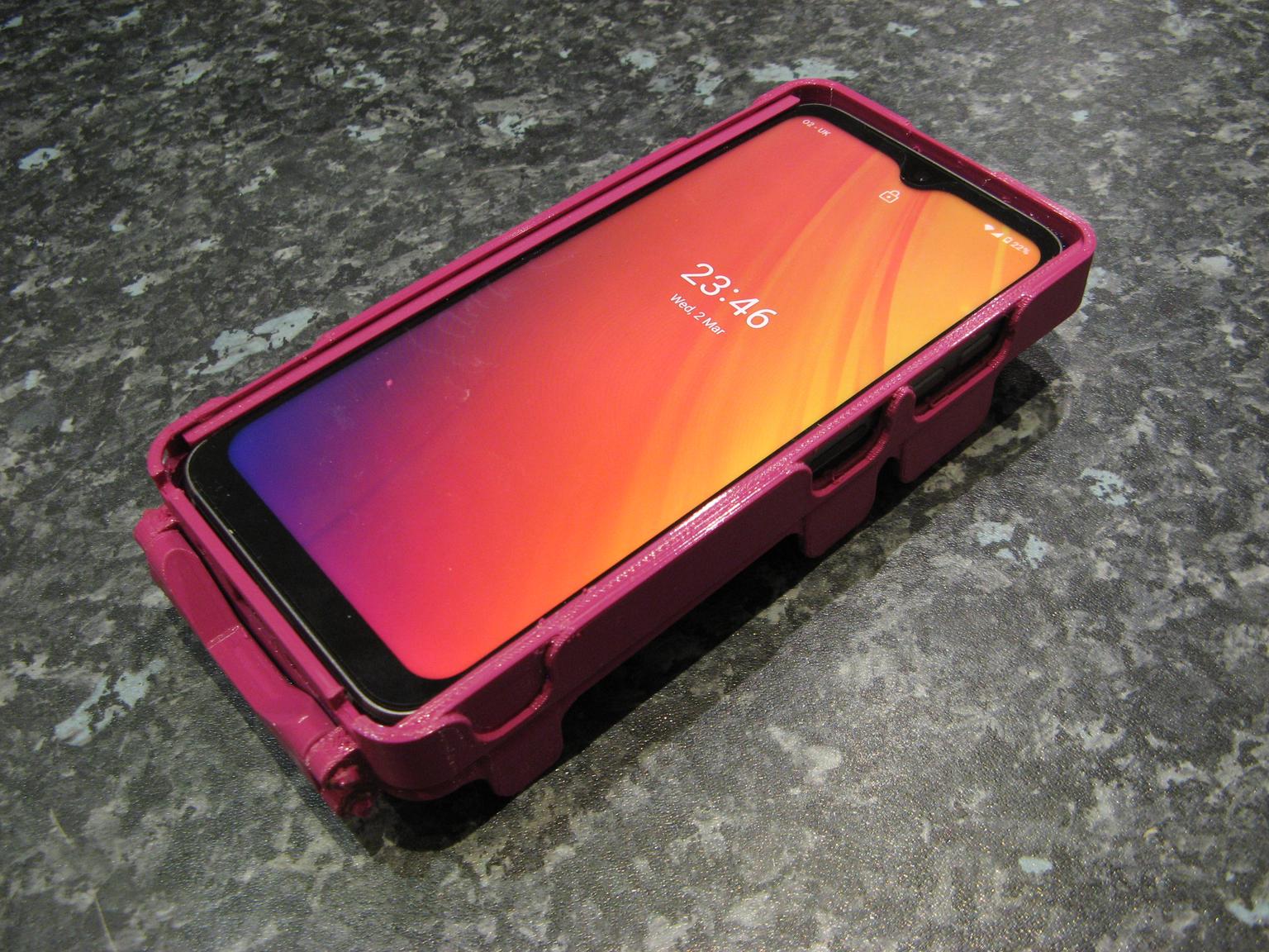 Case, open, front view
