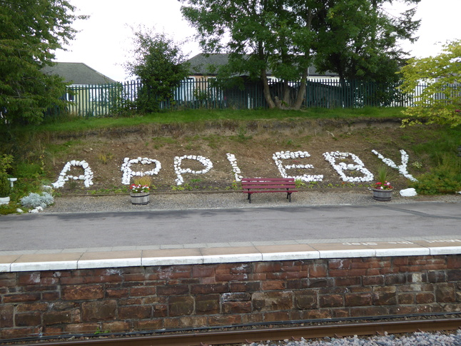 Appleby station name in rocks