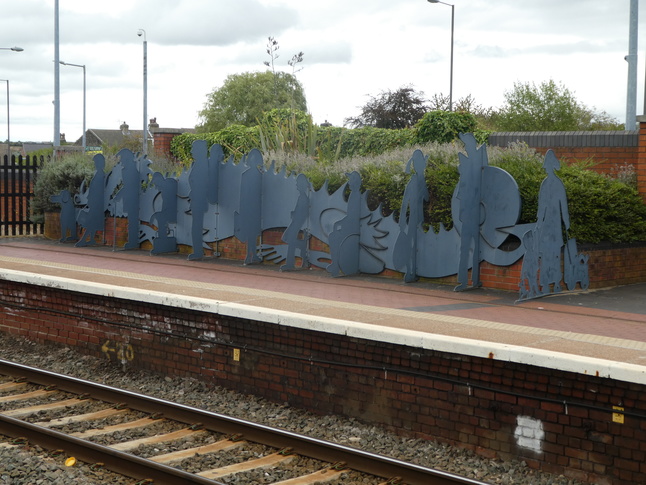 Barnsley platform 1 metallic platform artwork