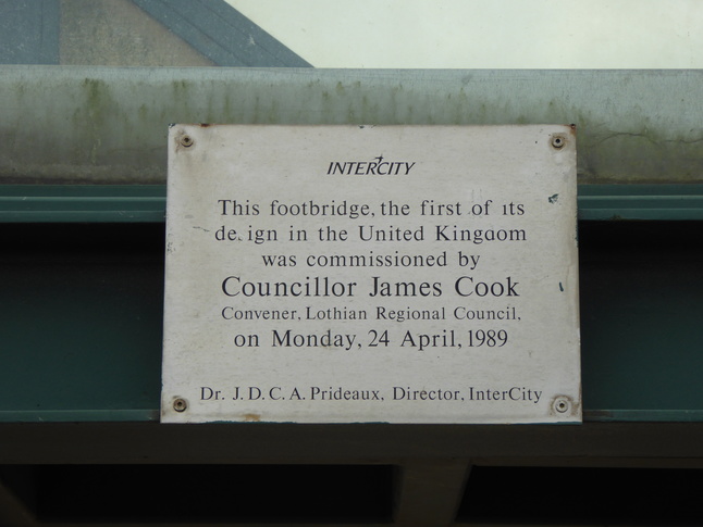 Drem footbridge plaque
