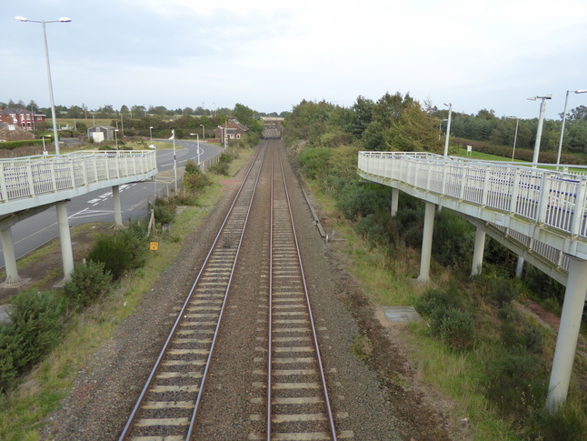 Gretna Green from footbridge
looking east