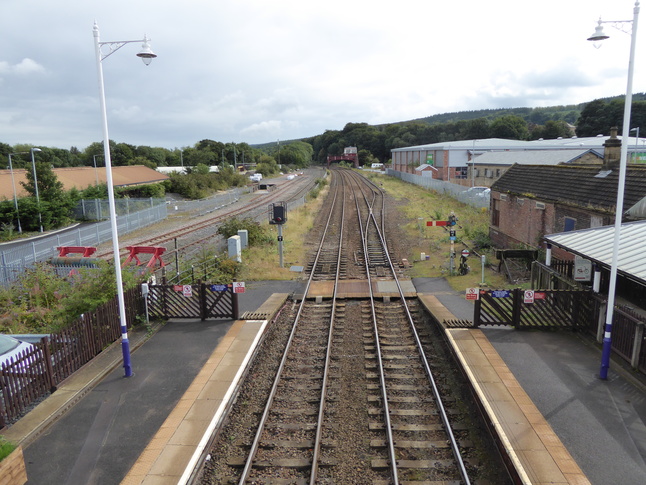 Hexham looking east from footbridge