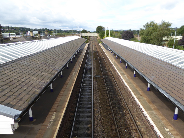 Hexham looking west from footbridge